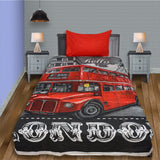 CARTOON CHARACTER SINGLE BED SHEET - Bus - EP1194CB
