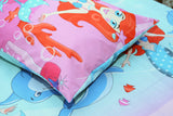 CARTOON CHARACTER SINGLE BED SHEET - Disney Mermaid Princes- EP1164CB